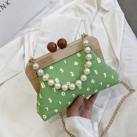 Wholesale Printed Pearl Wooden Clip Cross-body Bag Nihaojewelry sku image 3