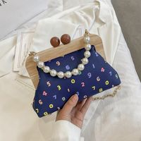 Wholesale Printed Pearl Wooden Clip Cross-body Bag Nihaojewelry sku image 5