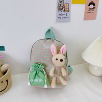 Wholesale Children's Plaid Bunny Doll Backpack Nihaojewelry sku image 3