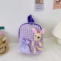 Wholesale Children's Plaid Bunny Doll Backpack Nihaojewelry sku image 5
