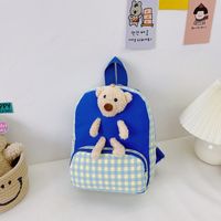 Wholesale Children's Plaid Bunny Doll Backpack Nihaojewelry sku image 6