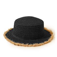 Wholesale Simple Pure Color Raw Edge Straw Hat Nihaojewelry sku image 1