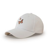 Wholesale Jewelry Simple Butterfly Pattern Wide-brimmed Sunshade Baseball Cap Nihaojewelry sku image 1