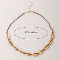 Nihaojewelry Wholesale Jewelry New Style Bohemian Golden Shell Stitching Rope Necklace main image 5