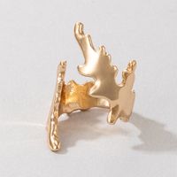 Nihaojewelry Wholesale Jewelry New Simple Golden Geometric Open Joint Ring sku image 1