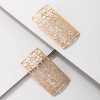 Nihaojewelry Wholesale Jewelry New Retro Square Hollow Pattern Earrings main image 1