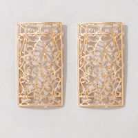 Nihaojewelry Bijoux En Gros Nouvelles Boucles D&#39;oreilles À Motif Creux Carré Rétro main image 5