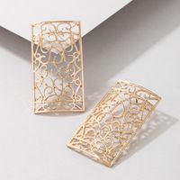 Nihaojewelry Bijoux En Gros Nouvelles Boucles D&#39;oreilles À Motif Creux Carré Rétro sku image 1