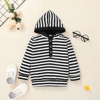 Nihaojewelry Children's Hooded Pullovers Striped Trousers Two-piece Set Wholesale main image 4