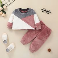 Baby Clothing 2021 Autumn And Winter Baby Sweater Suit Casual Children Clothing Pullover Two-piece Suit main image 1