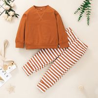 Nihaojewelry Children's Pullover Sweater Striped Trousers Two-piece Set Wholesale main image 2