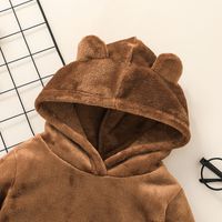 Nihaojewelry Children's Cute Brown Hooded Sweatershirt Wholesale main image 4