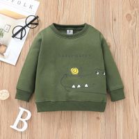 Großhandel Cartoon Drache Langarm Kinder Pullover Gestreifte Strampler Hose Dreiteiliges Set Nihaojewelry main image 4