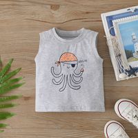 Wholesale Simple Octupus Pattern Children's Romper Vest Top Shorts Three-piece Suit Nihaojewelry main image 4