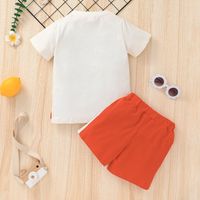 Children's Clothing Summer Korean Style 2021 Children's Exercise Jersey Suit Fashion Short Sleeve T-shirt Shorts Two-piece Suit main image 3