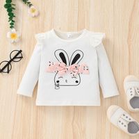 Wholesale Cute Rabbit Long-sleeved Pullover Children's T-shirt Flared Pants Two-piece Set Nihaojewelry main image 4