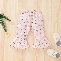 Wholesale Cute Rabbit Long-sleeved Pullover Children's T-shirt Flared Pants Two-piece Set Nihaojewelry main image 5