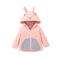 Nihaojewelry Cute Rabbit Zipper Hooded Jacket Wholesale sku image 1
