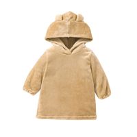 Nihaojewelry Korean Style Children's Pure Color Plush Hooded Sweatershirt Wholesale sku image 4