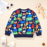 Wholesale Children's Round Neck Cartoon Printed Casual Long-sleeved Pullover Wholesale sku image 4