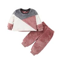 Baby Clothing 2021 Autumn And Winter Baby Sweater Suit Casual Children Clothing Pullover Two-piece Suit sku image 1