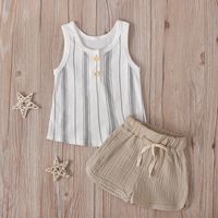 Wholesale Children's Casual Vest Two-piece Shorts Suit Nihaojewelry sku image 3