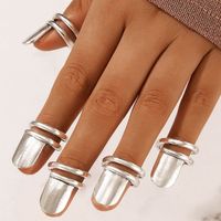 Nihaojewelry Wholesale Jewelry New Style Silver Nail Joint Ring sku image 1