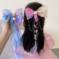 Wholesale Jewelry Children Long Ribbon Bow Knot Hairpin Nihaojewelry main image 4