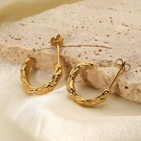 Wholesale Jewelry C-shaped Irregular Stainless Steel Fashion Earrings Nihaojewelry main image 3