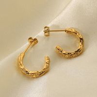 Wholesale Jewelry C-shaped Irregular Stainless Steel Fashion Earrings Nihaojewelry main image 4