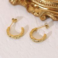 Wholesale Jewelry C-shaped Irregular Stainless Steel Fashion Earrings Nihaojewelry main image 5