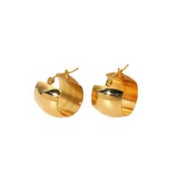 Wholesale Jewelry Geometric Ball C-shaped Stainless Steel Earrings Nihaojewelry main image 6