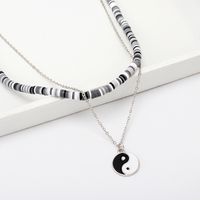 Wholesale Jewelry Tai Chi Pendant Hit Color Chain Multi-layer Necklace Nihaojewelry main image 4