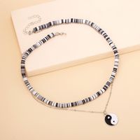 Wholesale Jewelry Tai Chi Pendant Hit Color Chain Multi-layer Necklace Nihaojewelry main image 5