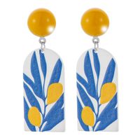 Wholesale Jewelry Irregular Color Pattern Acrylic Simple Earrings Nihaojewelry main image 6