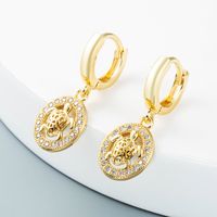 Nihaojewelry Bijoux En Gros Simple Creux Sirène Étoile De Mer Tortue Boucles D&#39;oreilles En Cuivre main image 4