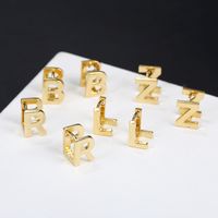 Grossiste Bijoux Alphabet Anglais Cuivre Boucles D&#39;oreilles Nihaojewelry main image 3