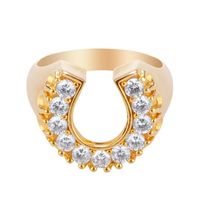 Vente En Gros Bijoux Bague En Cuivre Diamant En Forme De U Nihaojewelry main image 1