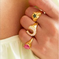 Wholesale Jewelry U-shaped Diamond Copper Ring Nihaojewelry main image 4