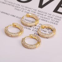 Vente En Gros Bijoux Boucles D&#39;oreilles De Mode Zircon Cercle De Diamants Nihaojewelry main image 4