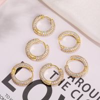Vente En Gros Bijoux Boucles D&#39;oreilles De Mode Zircon Cercle De Diamants Nihaojewelry main image 5