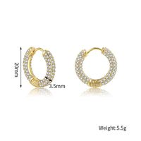 Wholesale Jewelry Full Diamond Circle Zircon Fashion Earrings Nihaojewelry main image 6