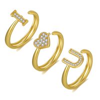 Wholesale Jewelry Fashion Iloveyou Combination Letter Ring Nihaojewelry main image 1
