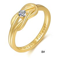 الجملة مجوهرات بسيطة هندسية الزركون النحاس حلقة Nihaojewelry main image 5