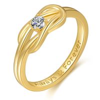 الجملة مجوهرات بسيطة هندسية الزركون النحاس حلقة Nihaojewelry main image 6