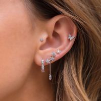 Wholesale Jewelry Romantic Star And Moon Butterfly Earrings Set Nihaojewelry main image 3
