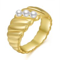 Wholesale Jewelry Baroque Pearl Copper Ring Nihaojewelry main image 1