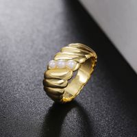 Wholesale Jewelry Baroque Pearl Copper Ring Nihaojewelry main image 3