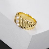 Wholesale Jewelry Baroque Pearl Copper Ring Nihaojewelry main image 4