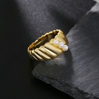 Wholesale Jewelry Baroque Pearl Copper Ring Nihaojewelry main image 5